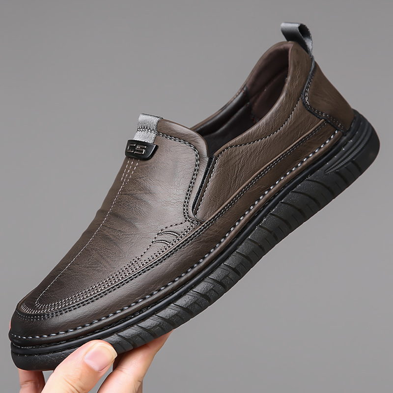 Aqua Sports Club - Retro Penny Loafersy z prawdziwej skóry